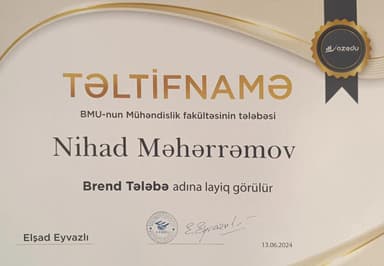 Award Certificate